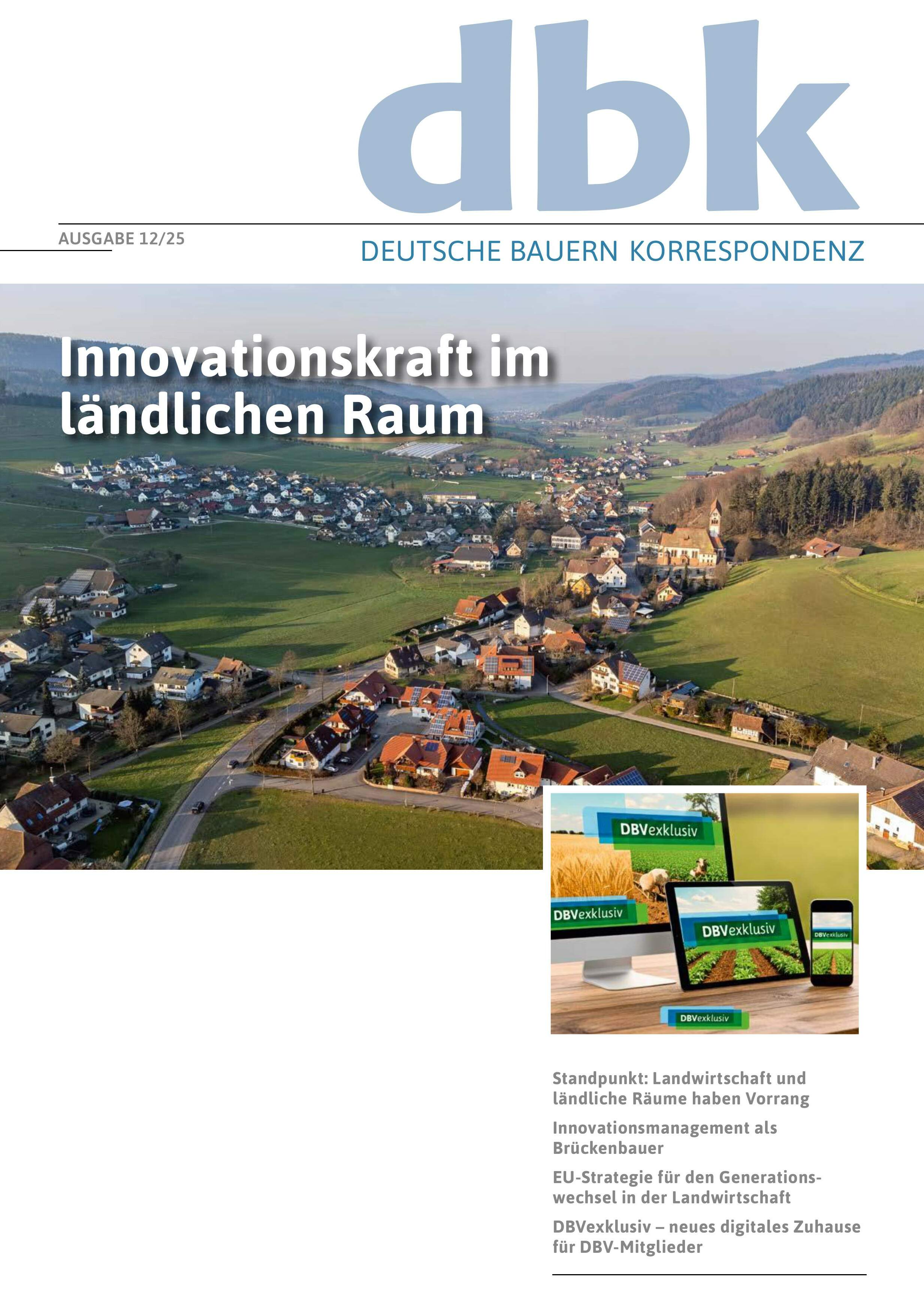 Aktuelles Cover der dbk mit Link zur Leseprobe.