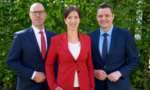 Geschäftsführung Stefanie Sabet, Steffen Pingen und Benjamin Walker