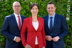 Geschäftsführung Stefanie Sabet, Steffen Pingen und Benjamin Walker